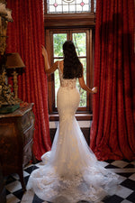 Lace Mermaid Wedding Dress with Corset Bodice