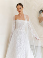 Off-the-Shoulder Corset Lace A-Line Wedding Dress