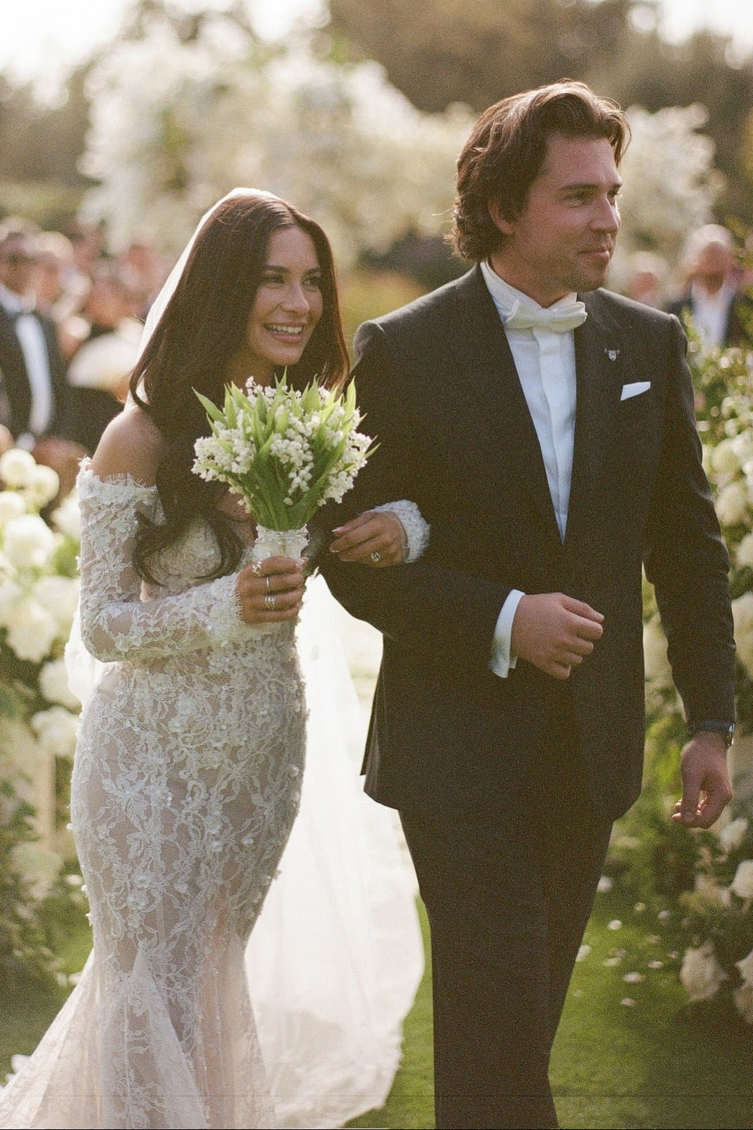 Off-the-Shoulder Long Sleeve Lace Mermaid Wedding Dress