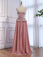 Sweetheart Corset A-Line Pleated Chiffon Gown