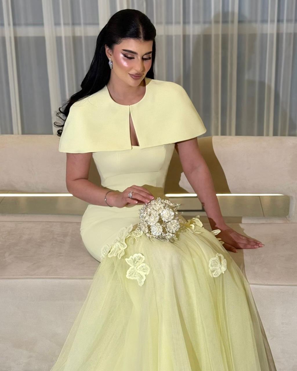 Strapless Mermaid Evening Gown with Lace Applique