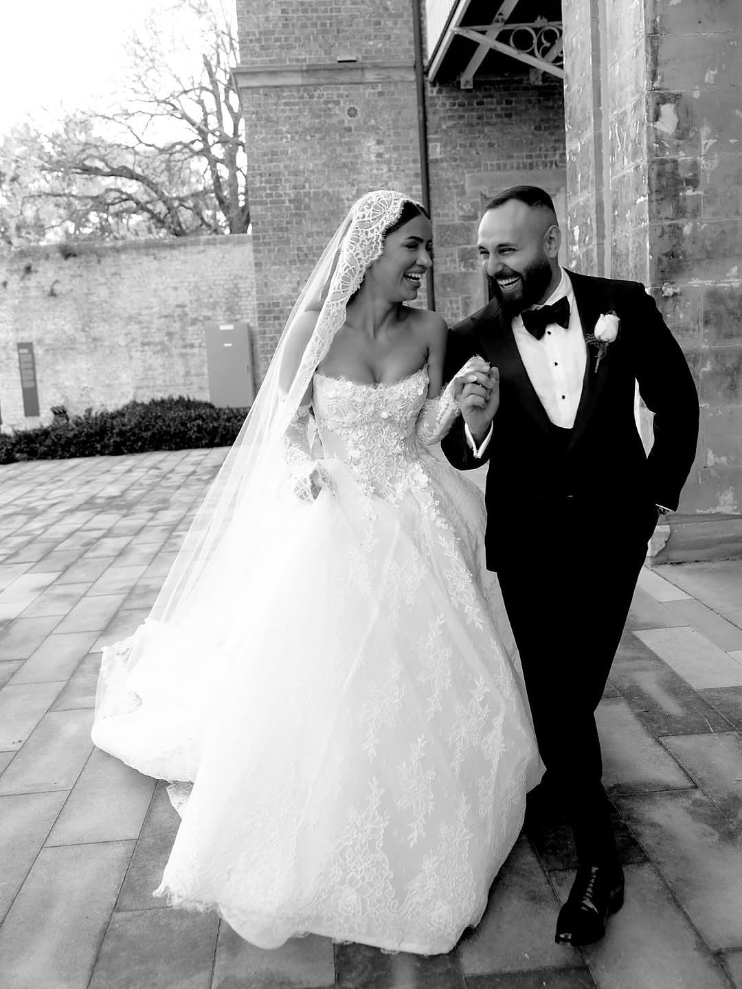Strapless Lace Corset Ball Gown Wedding Dress