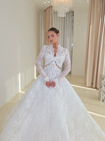 Strapless Lace Ball Gown Wedding Dress