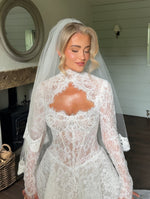 Strapless Lace Corset Ball Gown Wedding Dress