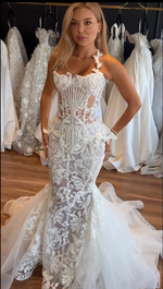Pearl Corset Mermaid Wedding Dress