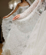 Strapless Lace Corset Ball Gown Wedding Dress