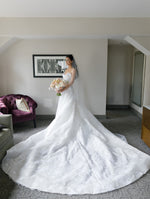 Strapless Sweetheart Floral Jacquard Wedding Dress