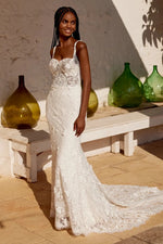 Lace Sweetheart Fit-and-Flare Wedding Dress