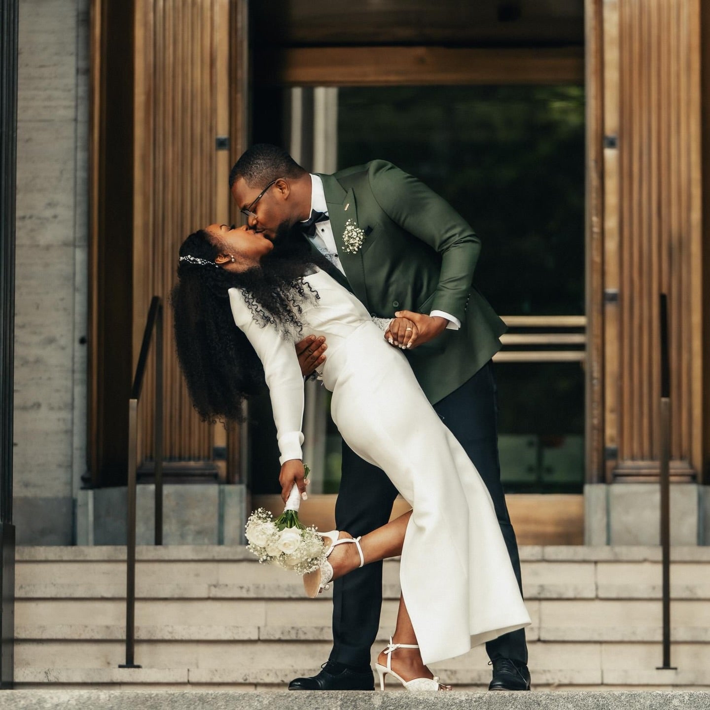 Long Sleeve Sheath Wedding Dress with Lace Mock Neck
