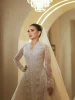 Long Sleeve Lace Ball Gown Wedding Dress