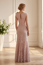 Ruched Lace Trumpet Gown with 3D Flower