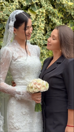 Lace Mermaid Wedding Dress with Long Sleeves