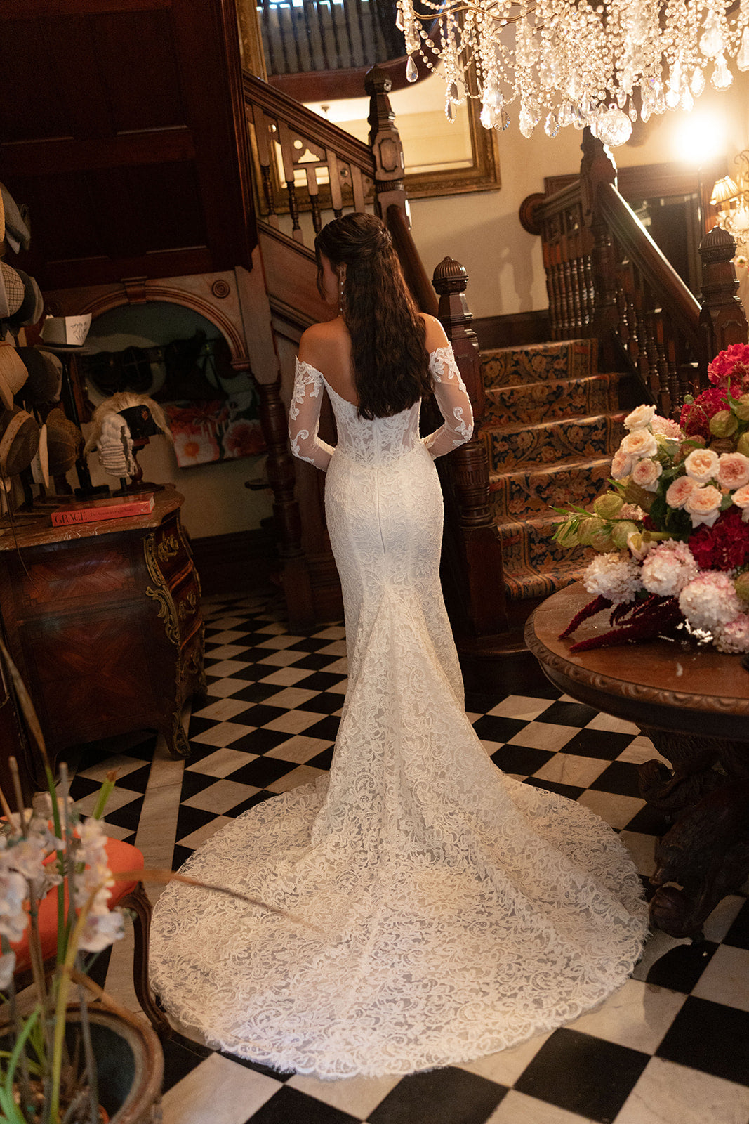 Long Sleeve Lace Mermaid Wedding Dress