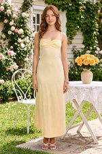 Floral Lace Maxi Slip Dress with Ruched Bust