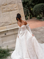 Strapless Lace Corset Ball Gown Wedding Dress