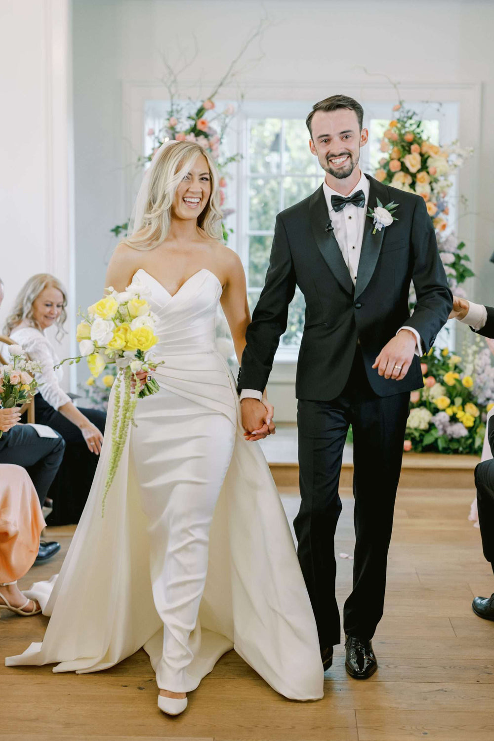 Strapless Sweetheart Wedding Dress with Overskirt