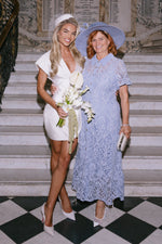 Satin Wrap Mini Wedding Dress with Cap Sleeves