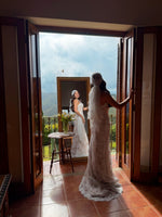 Vintage-Inspired High Neck Lace Wedding Dress