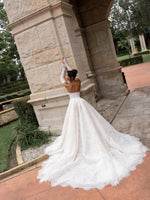 Strapless Lace Corset Ball Gown Wedding Dress