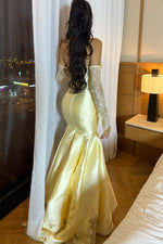 Mermaid Evening Gown with Lace Sleeves