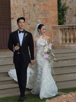 Illusion Lace Mermaid Wedding Dress