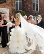 Tiered Tulle Halter A-Line Wedding Gown