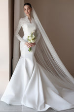 Lace High-Neck Mermaid Wedding Dress