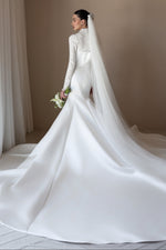 Lace High-Neck Mermaid Wedding Dress