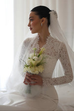 Lace High-Neck Mermaid Wedding Dress