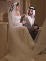 Lace Mermaid Wedding Dress with Long Sleeve Jacket