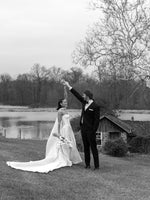 Strapless Satin A-Line Wedding Dress with Basque Waist