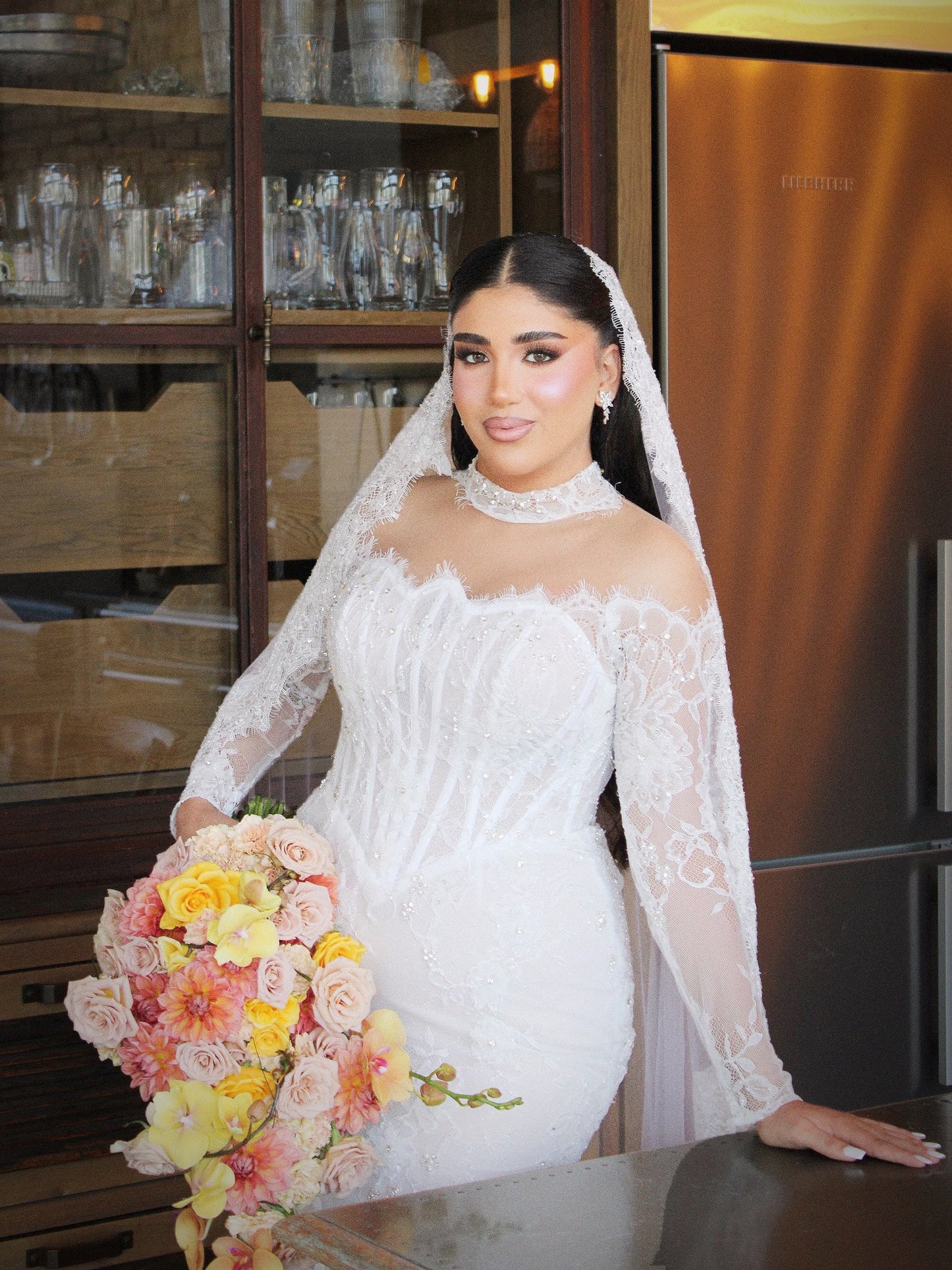 Off-Shoulder Corset Lace Mermaid Wedding Gown