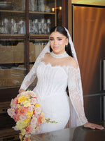 Off-Shoulder Corset Lace Mermaid Wedding Gown