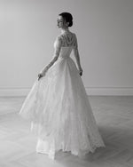 High Neck Long Sleeve Lace A-Line Wedding Dress