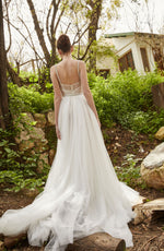 Embellished Tulle A-Line Corset Wedding Dress