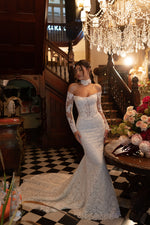 Long Sleeve Lace Mermaid Wedding Dress