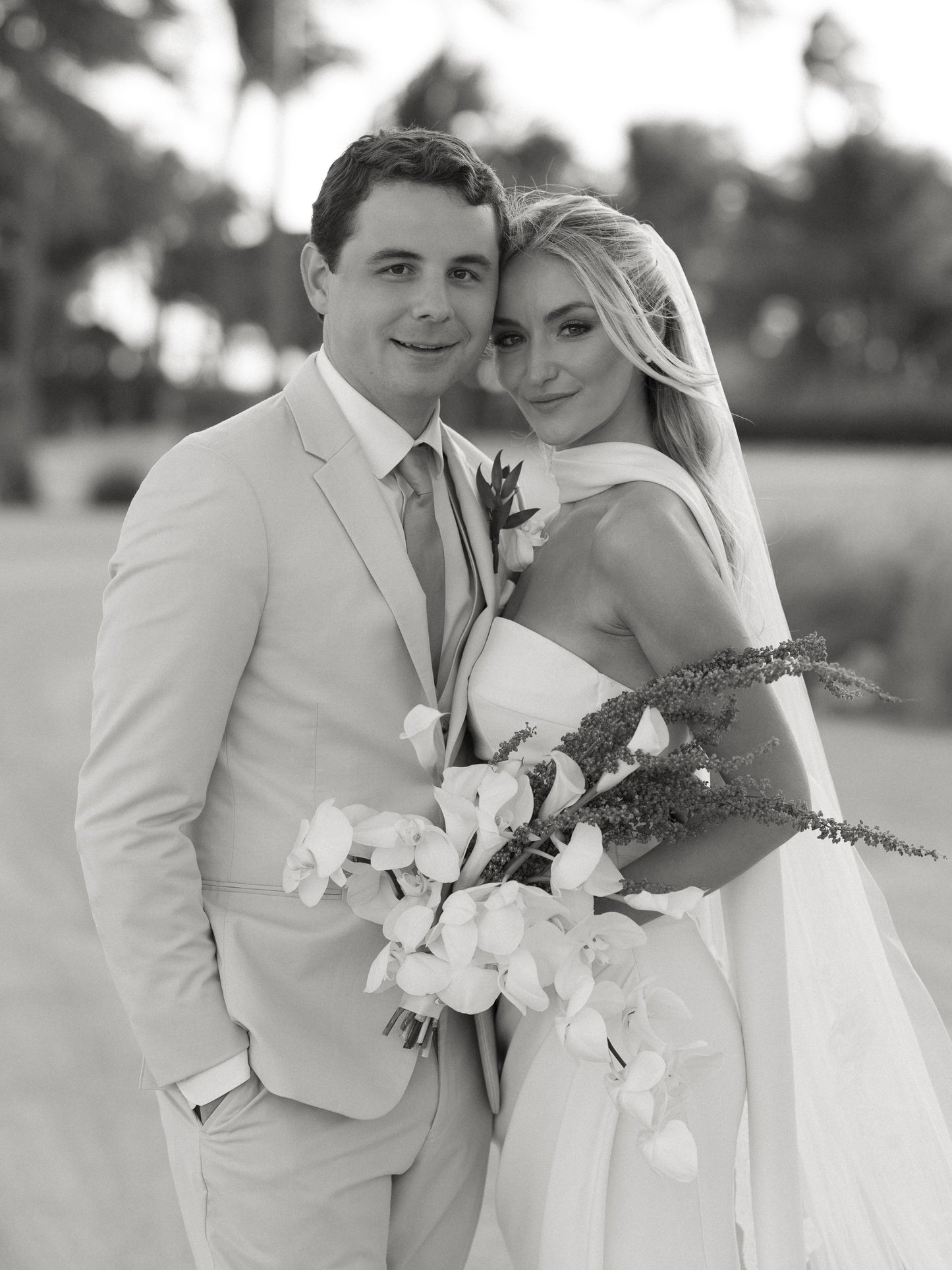 Minimalist Strapless Crepe Wedding Dress