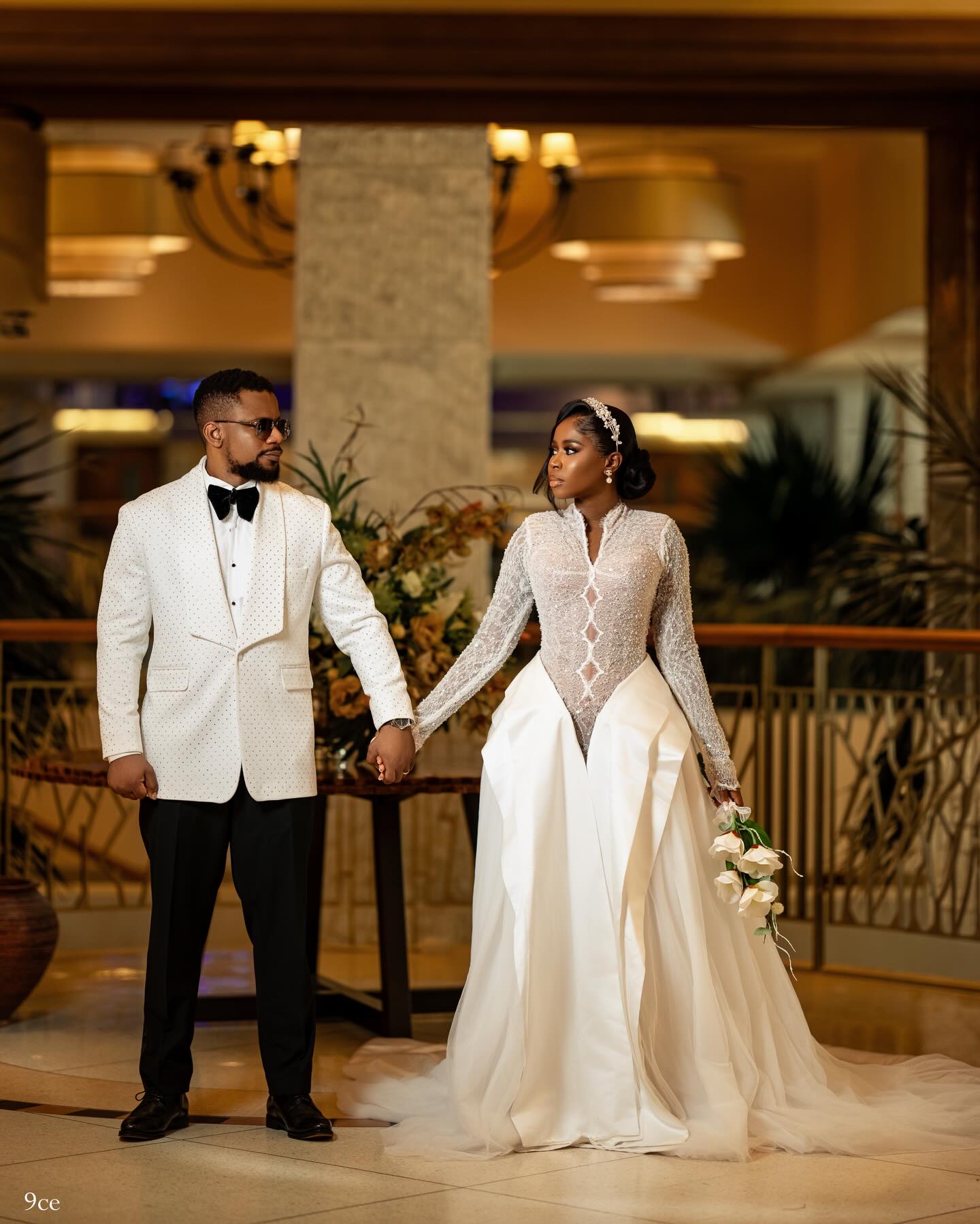 Convertible Mermaid Wedding Dress with Overskirt