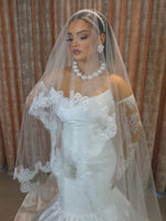 Off-the-Shoulder Lace Mermaid Wedding Dress