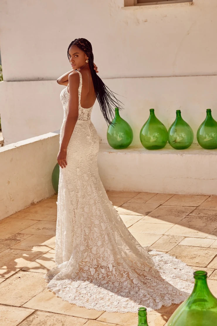 Lace Sweetheart Fit-and-Flare Wedding Dress
