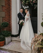 Glitter Sweetheart Off-The-Shoulder A-Line Wedding Dress