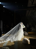 High Neck Long Sleeve Lace Mermaid Wedding Dress