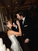 Strapless Satin A-Line Wedding Dress with Basque Waist