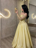 Off-the-Shoulder Lace Applique Satin Ball Gown