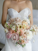 Strapless Sweetheart Floral Jacquard Wedding Dress