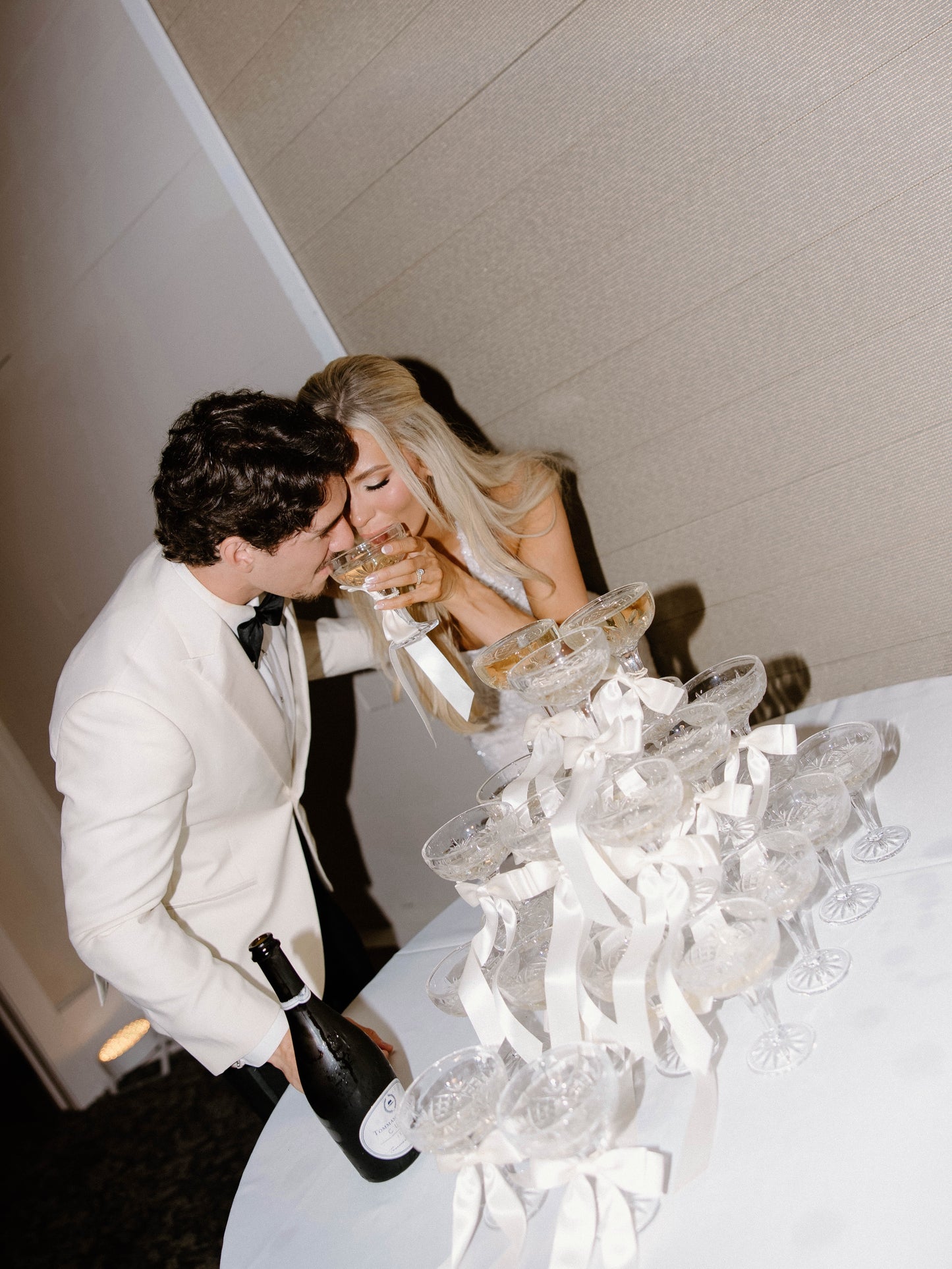 Deep V-Neck Lace Mermaid Wedding Dress with Train