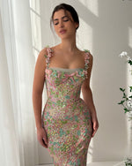 Floral Embellished Mermaid Evening Gown