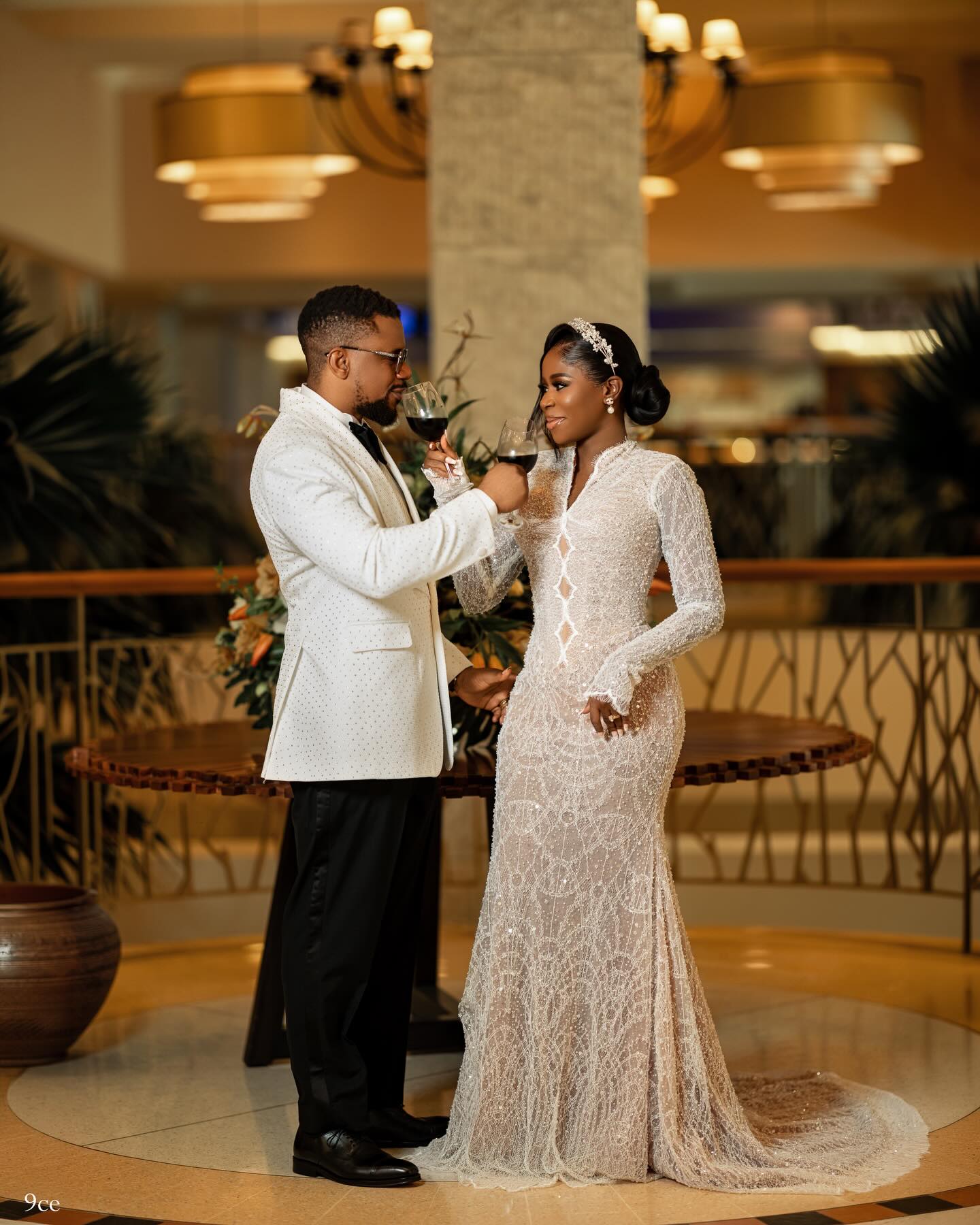 Convertible Mermaid Wedding Dress with Overskirt