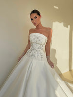 Strapless Beaded Ball Gown Wedding Dress