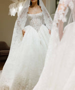 Strapless Lace Corset Ball Gown Wedding Dress